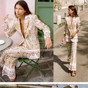 Zara printed blazer NWT XS